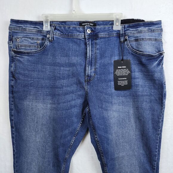Kenneth Cole New York Sustainable Denim Stretch Regular Fit Jeans Size W44 X L30 - Picture 2 of 16